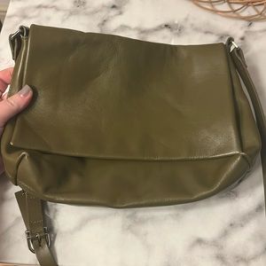COS Olive Green Leather Crossbody